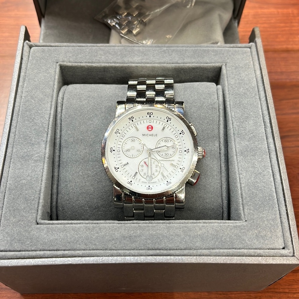 Michele let’s stainless steel watch with box and papers